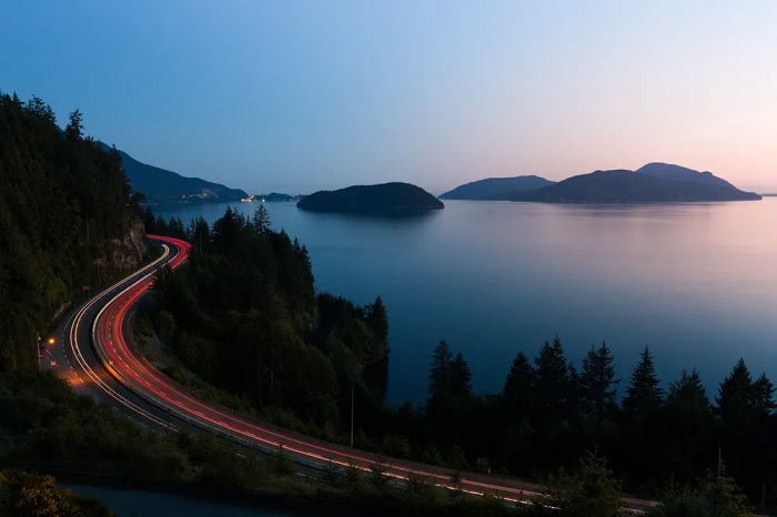 la pintoresca carretera Sea-to-Sky Highway