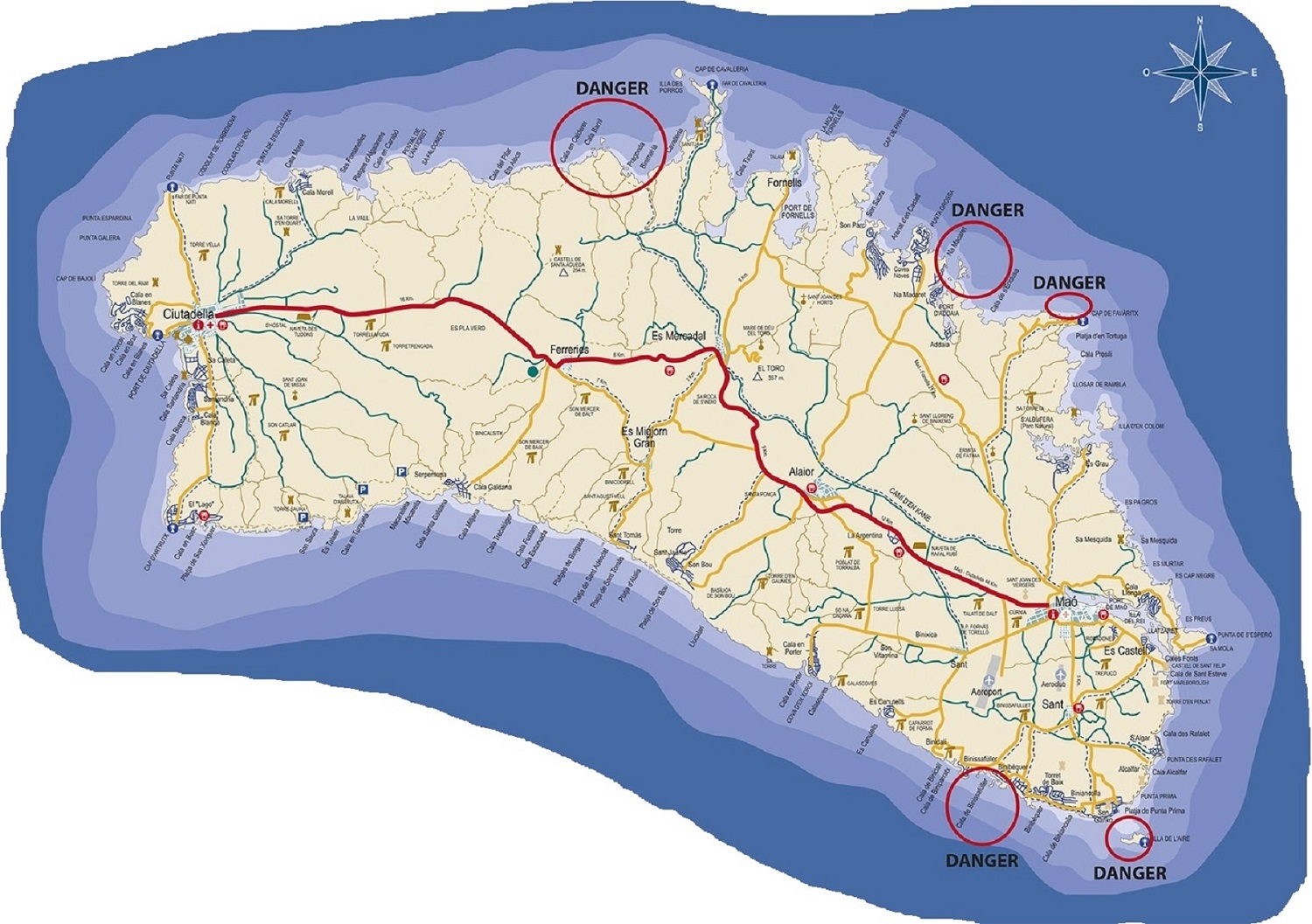 MAPA MENORCA